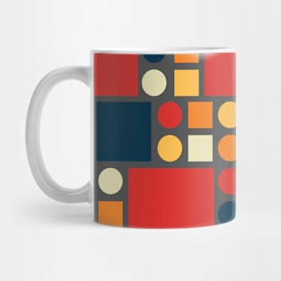 Colorful Squares and Circles Seamless Pattern 010#002 Mug